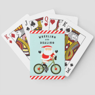 Cyclist Christmas Stocking Stuffer Poker Cards