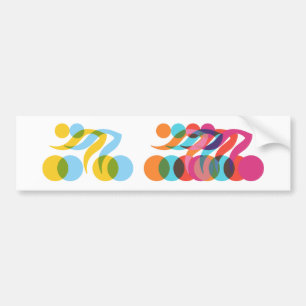 Cyclist cool and unique design bumper sticker