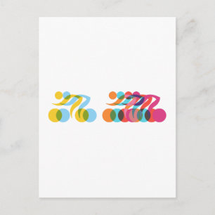 Cyclist cool and unique design postcard