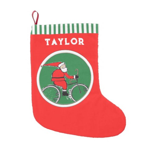 Cyclist Cycling Holiday Gift Small Christmas Stocking