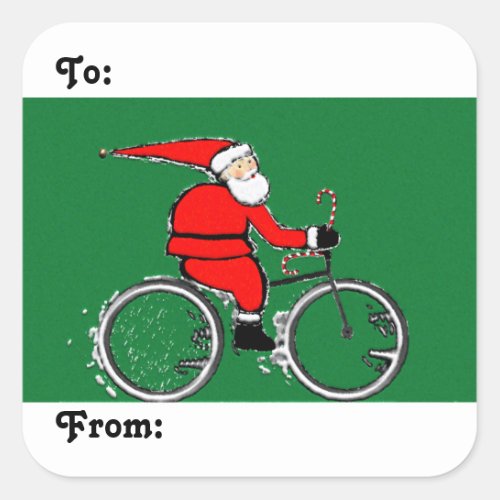 Cyclist Cycling Holiday Gift Tags