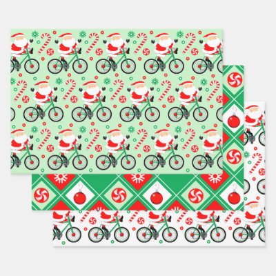 Cyclist Cycling Holiday Gift Wrapping Paper Sheets