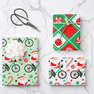 Cyclist Cycling Holiday Gift Wrapping Paper Sheets