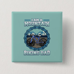 Cyclist Dad Mountain Biker Father’s Day Button