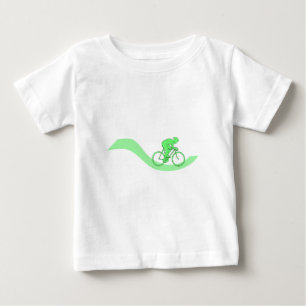 Cyclist Design in Green. Baby T-Shirt