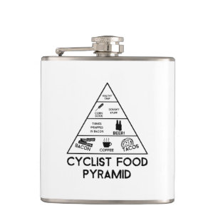 Cyclist Food Pyramid Flask