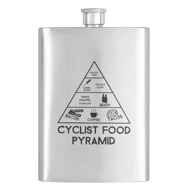 Cyclist Food Pyramid Flask (Front)
