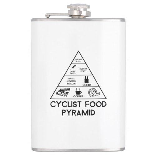 Cyclist Food Pyramid Flask