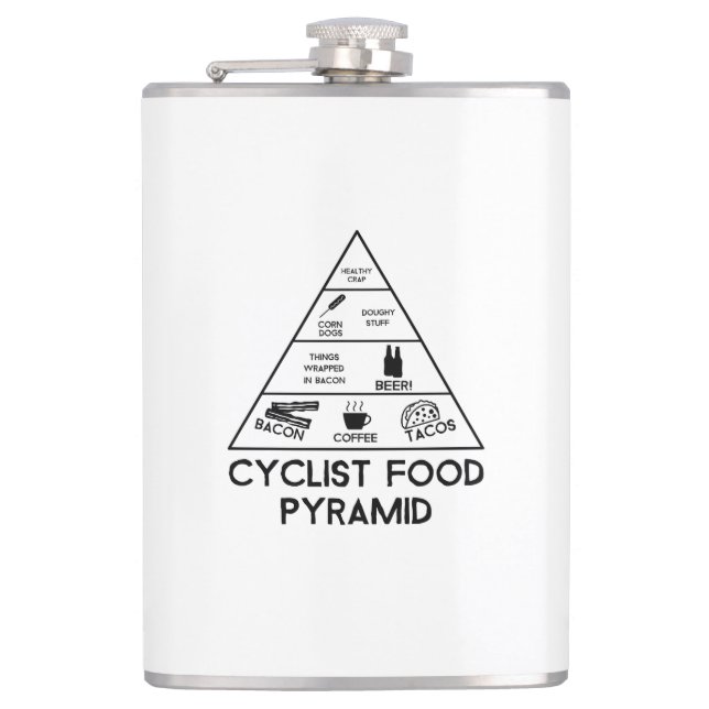 Cyclist Food Pyramid Flask (Front)