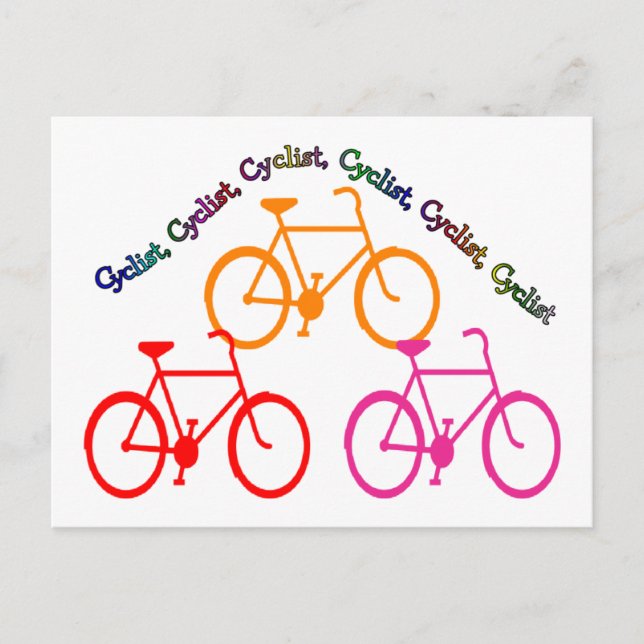 Cyclist Gifts, Biking Mania! Postcard (Front)