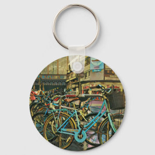 Cyclist gifts for dad keychain