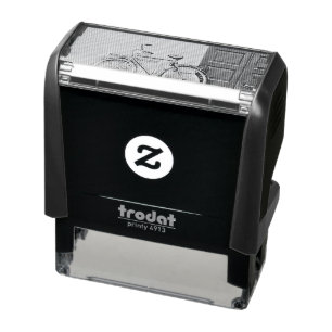Cyclist gifts for her self-inking stamp