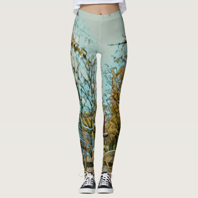 Cyclist gifts for him leggings (Front)