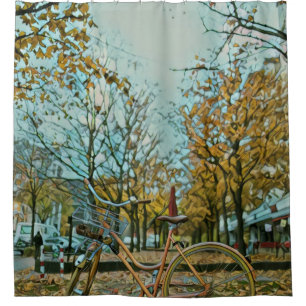 Cyclist gifts for him shower curtain