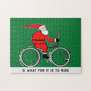 Cyclist Holiday Gift Jigsaw Puzzle