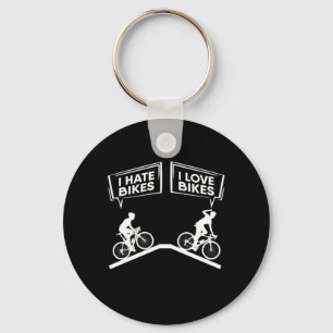 Cyclist I Love Bikes Keychain
