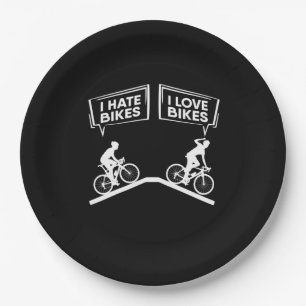 Cyclist I Love Bikes Paper Plates
