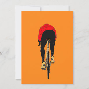 Cyclist in Motion Invitation