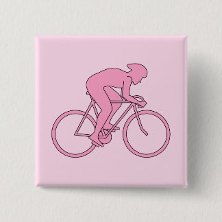 Cyclist in Pink Button
