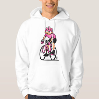Cyclist in the Maglia Rosa Hoodie