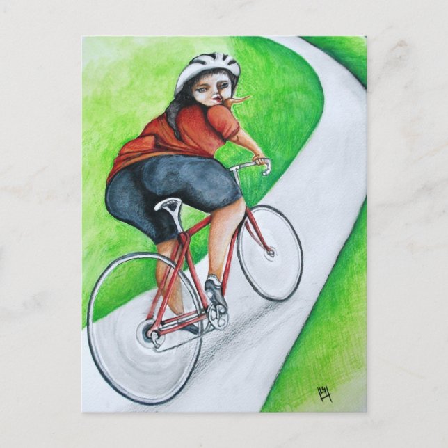 Cyclist - Kiss Goodbye Postcard (Front)