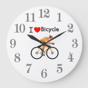 Cyclist  large clock