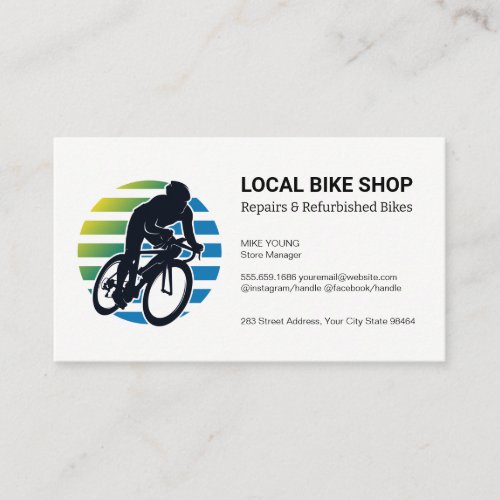 Cyclist Logo  Bike Shop Appointment Card