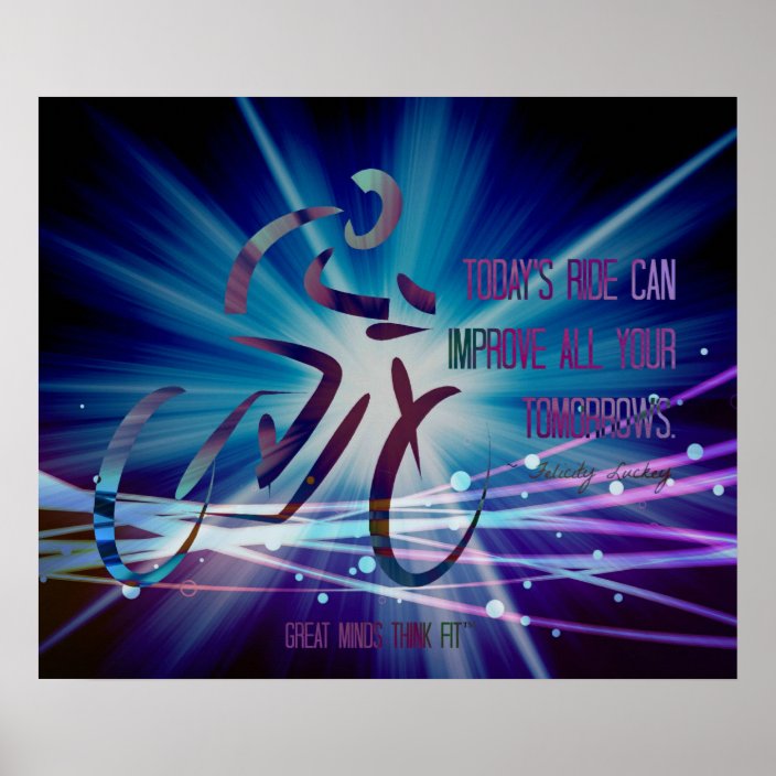 Cyclist Motivational Poster with a Quote | Zazzle.com