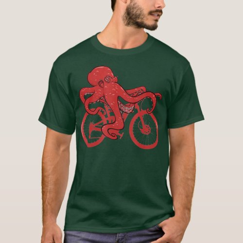 Cyclist Octopus  T_Shirt