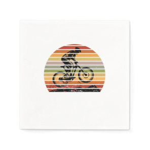 Cyclist Retro Vintage Mountain Biking Cycling Gift Napkins