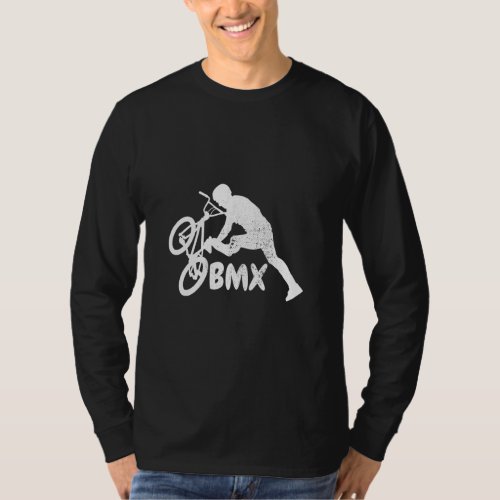 Cyclist Riding Bicycle Bmx Bike  Men Women Riders  T_Shirt
