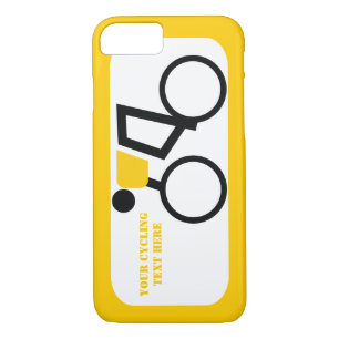 Cyclist riding his bicycle custom iPhone 8/7 case