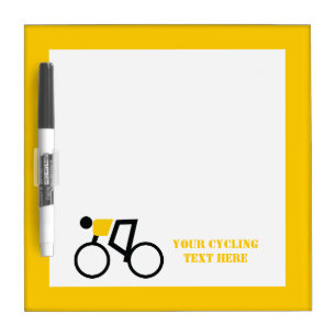 Cyclist riding his bicycle custom Dry-Erase board