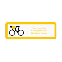 Cyclist riding his bicycle custom label Cyclist riding his bicycle custom label