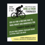 Cyclist Silhouette, Charity Bike-a-Thon Event Flyer<br><div class="desc">Cyclist Silhouette,  Charity Bike-a-Thon Event Advertising Flyer by The Business Card Store.</div>