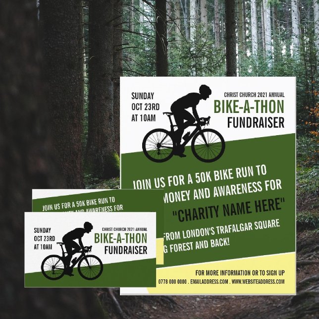 Cyclist Silhouette, Charity Bike-a-Thon Event Flyer (Creator Uploaded)