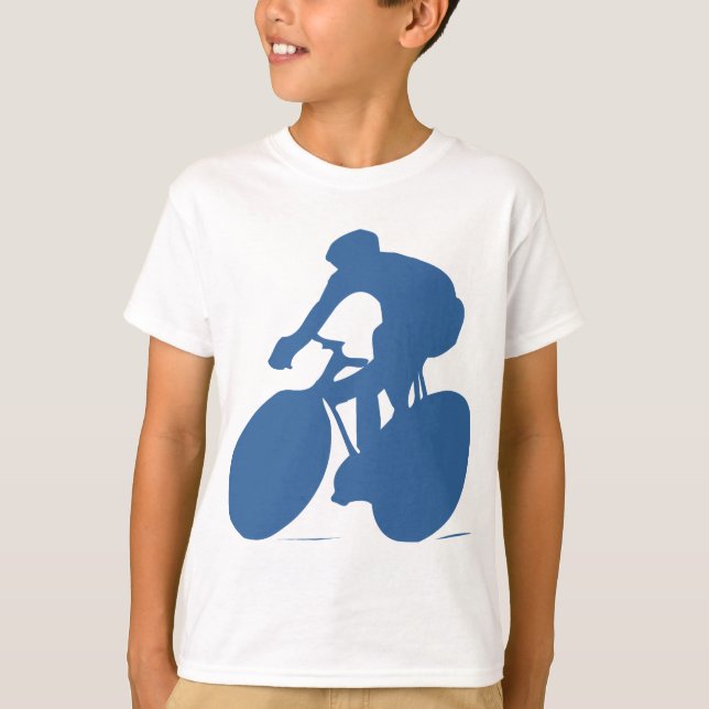 Cyclist Silhouette Kids T-shirt (Front)