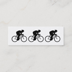 Cyclist Silhouette. Mini Business Card