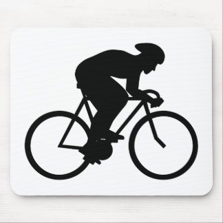 Cyclist Silhouette. Mouse Pad