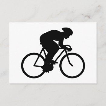 Cyclist Silhouette. Rsvp Card by Metarla_Sports at Zazzle