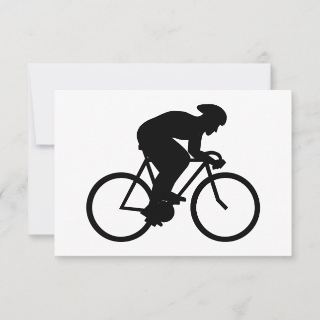 Cyclist Silhouette. RSVP Card (Front)