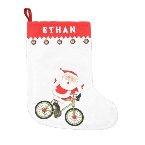 Cyclist Small Christmas Stocking