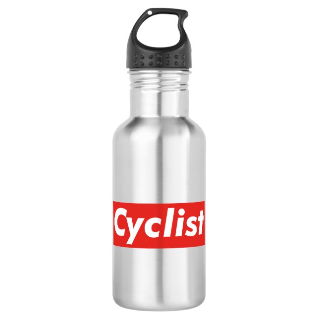 Cyclist Stainless Steel Water Bottle (Front)