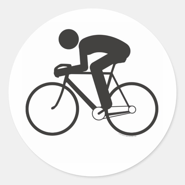 Cyclist-T Classic Round Sticker (Front)