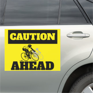 Cyclists ahead warning | Caution magnetic signs