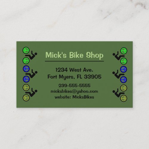 cyclists business cards