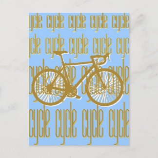 Cyclists Cycle Postcard