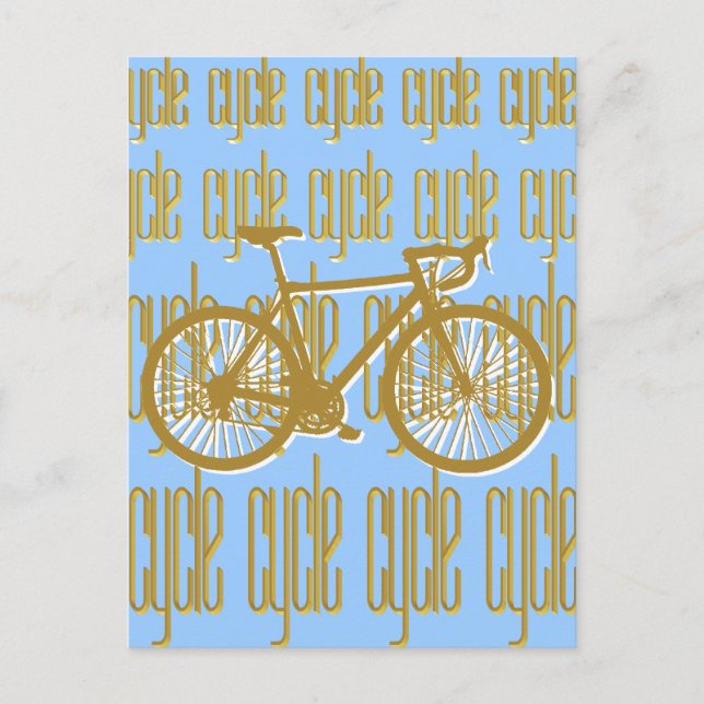 Cyclists Cycle Postcard (Front)