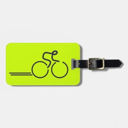 Cyclists cycling graphic bright custom luggage tag