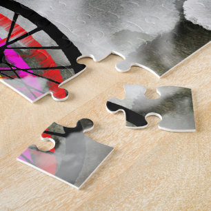 Cyclists Cycling in the Clouds Jigsaw Puzzle